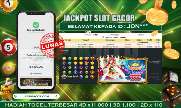 SLOT STARLIGHTPRINCES 1000 – APIKJITU 04 JANUARI 2025